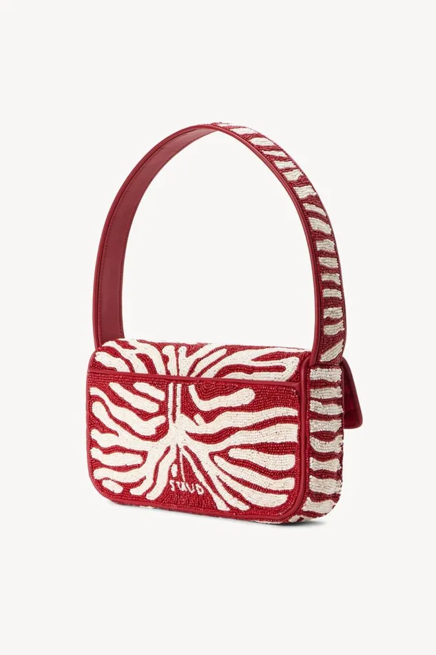STAUD Bridal TOMMY BEADED BAG SCARLET WHITE 8211 Women STAUD Bridal TOMMY BEADED BAG SCARLET WHITE 8211 Women