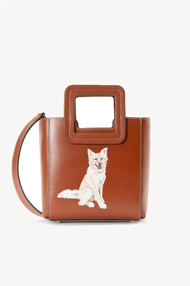 STAUD Custom Handbags STAUD CUSTOM MINI SHIRLEY LEATHER BAG TAN 8211 Women
