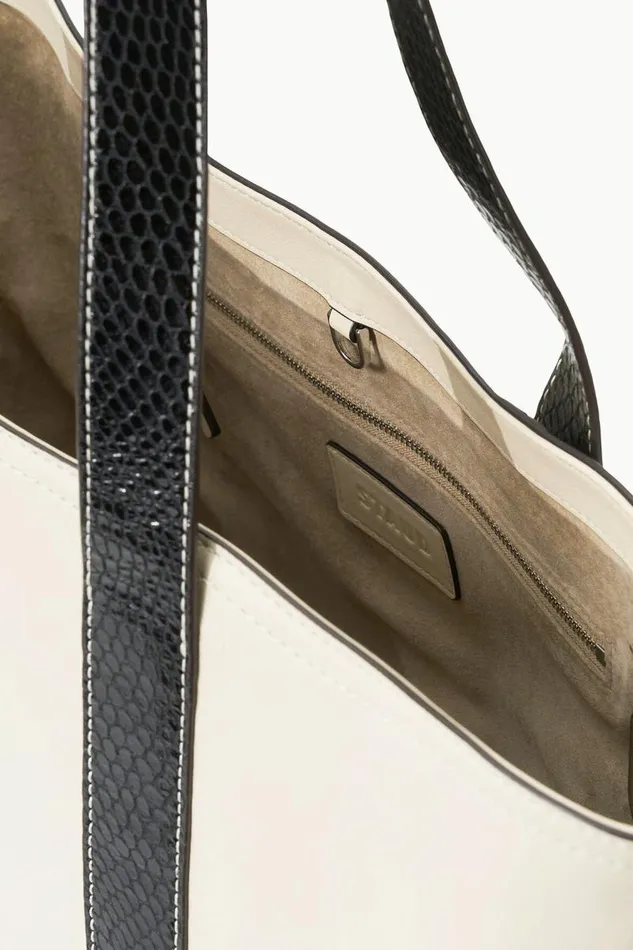 STAUD Custom Handbags STAUD CUSTOM MONOGRAM ALLORA TOTE CREAM BLACK 8211 Women STAUD Custom Handbags STAUD CUSTOM MONOGRAM ALLORA TOTE CREAM BLACK 8211 Women
