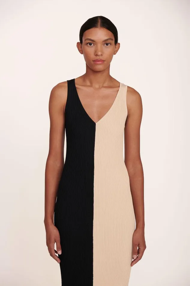 STAUD Dresses STAUD DANA DRESS BUFF BLACK 8211 Women STAUD Dresses STAUD DANA DRESS BUFF BLACK 8211 Women