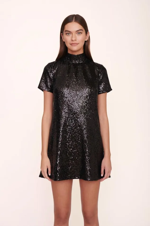 STAUD Dresses STAUD MINI ILANA DRESS BLACK SEQUINS 8211 Women STAUD Dresses STAUD MINI ILANA DRESS BLACK SEQUINS 8211 Women
