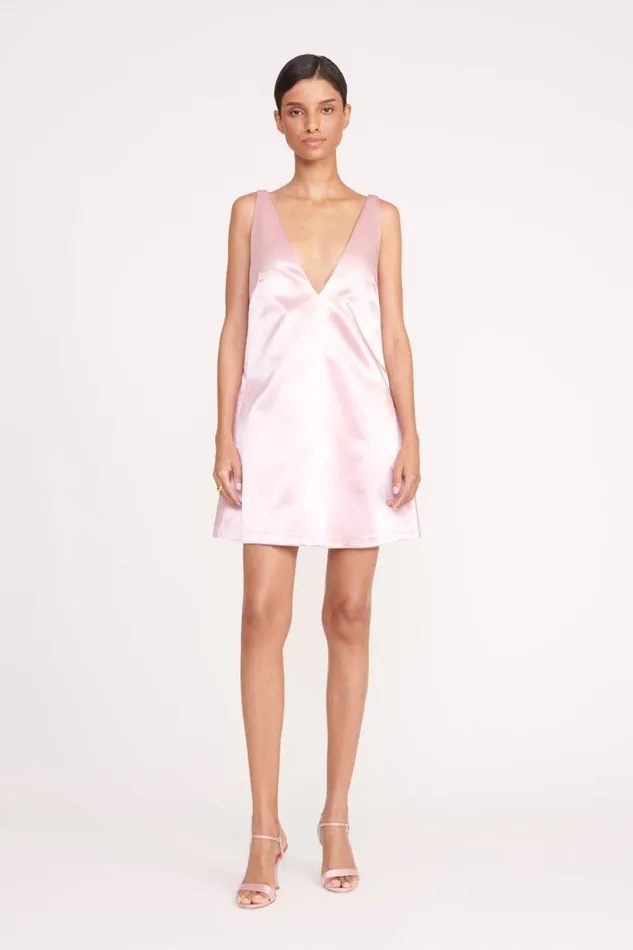 STAUD Dresses STAUD MINI TEAGAN DRESS CHERRY BLOSSOM 8211 Women
