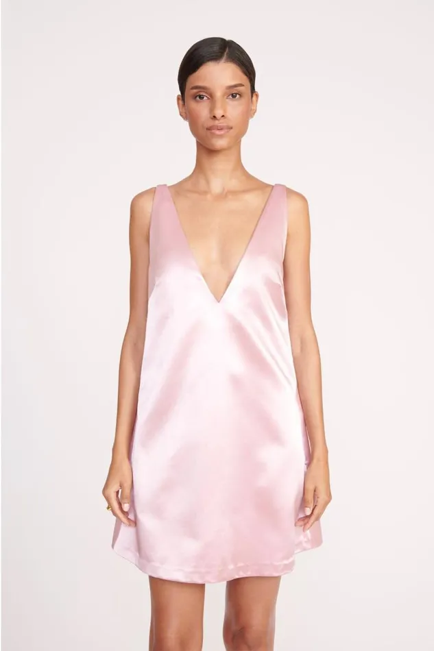 STAUD Dresses STAUD MINI TEAGAN DRESS CHERRY BLOSSOM 8211 Women STAUD Dresses STAUD MINI TEAGAN DRESS CHERRY BLOSSOM 8211 Women