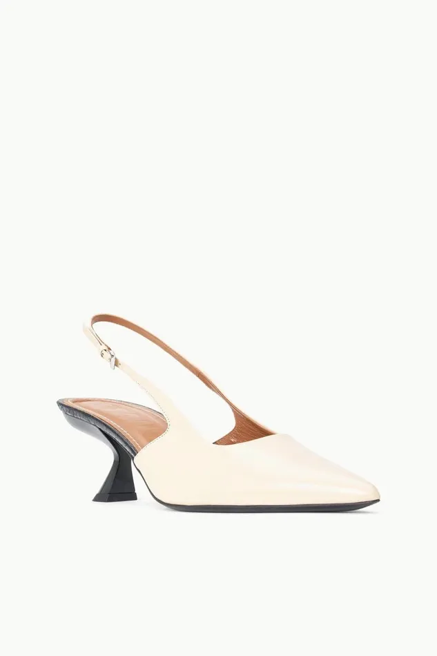 STAUD Heels STAUD NEVE SLINGBACK KITTEN HEEL CREAM BLACK 8211 Women STAUD Heels STAUD NEVE SLINGBACK KITTEN HEEL CREAM BLACK 8211 Women