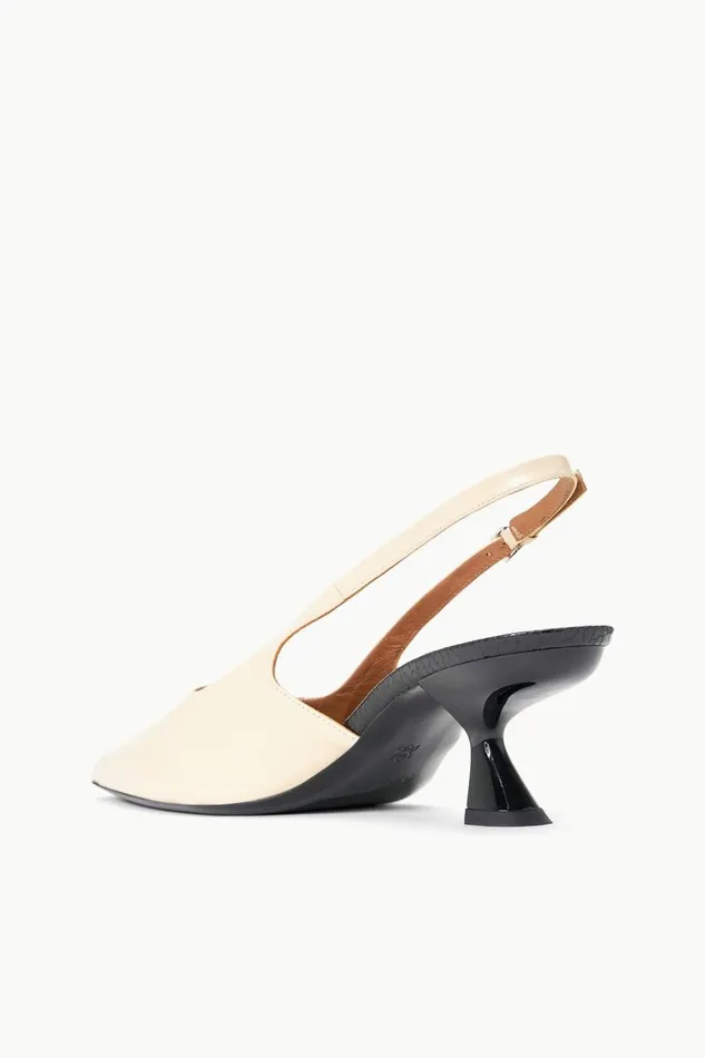 STAUD Heels STAUD NEVE SLINGBACK KITTEN HEEL CREAM BLACK 8211 Women STAUD Heels STAUD NEVE SLINGBACK KITTEN HEEL CREAM BLACK 8211 Women