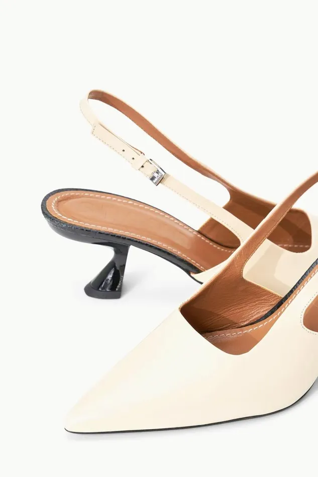 STAUD Heels STAUD NEVE SLINGBACK KITTEN HEEL CREAM BLACK 8211 Women STAUD Heels STAUD NEVE SLINGBACK KITTEN HEEL CREAM BLACK 8211 Women
