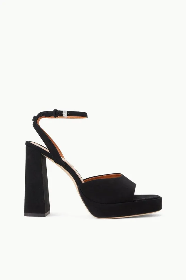 STAUD Heels STAUD SOLANGE PLATFORM BLACK SUEDE 8211 Women