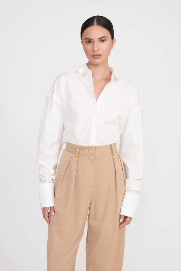 STAUD Tops STAUD COLTON SHIRT WHITE 8211 Women