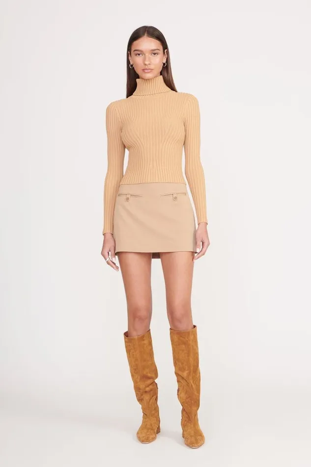 STAUD Tops STAUD JACE TOP CAMEL 8211 Women STAUD Tops STAUD JACE TOP CAMEL 8211 Women