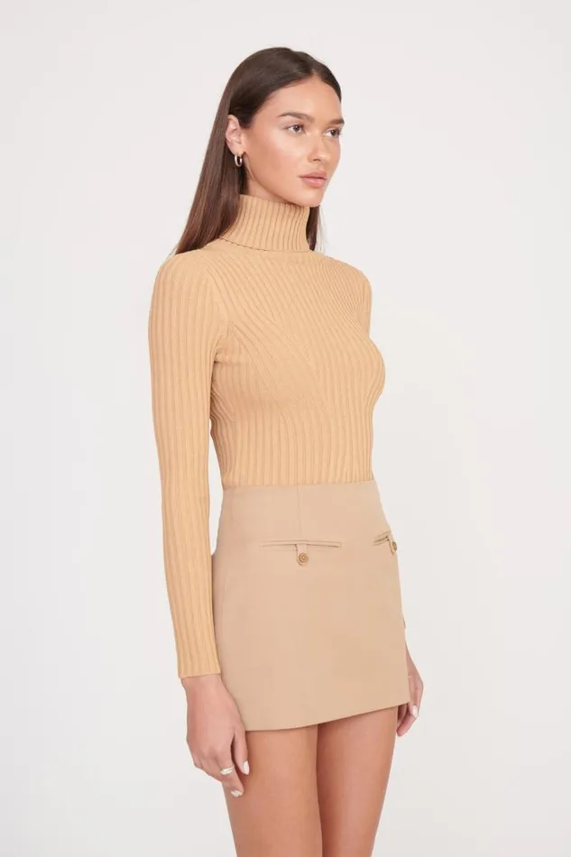 STAUD Tops STAUD JACE TOP CAMEL 8211 Women STAUD Tops STAUD JACE TOP CAMEL 8211 Women