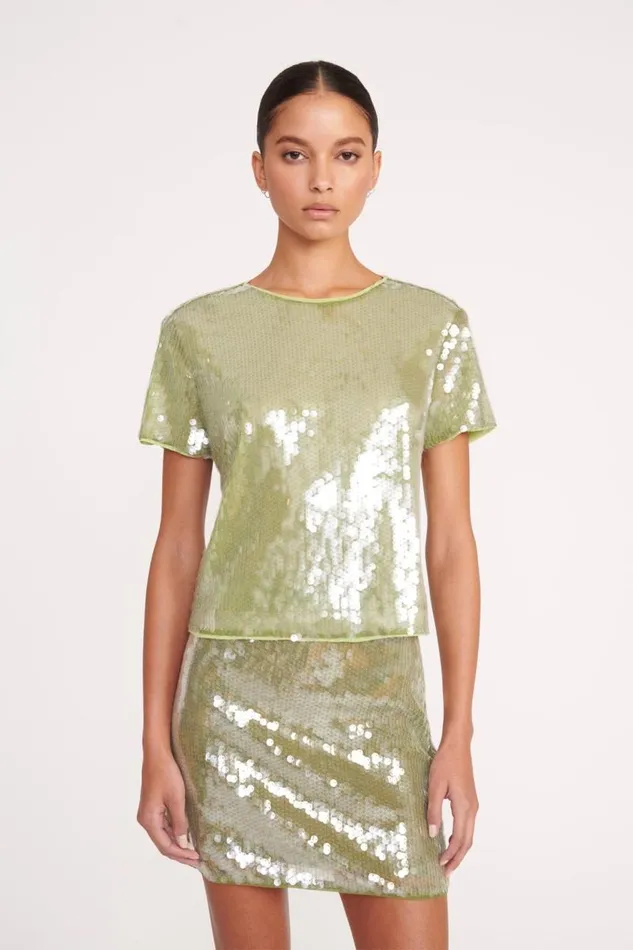 STAUD Tops STAUD QUINCY TOP GARDEN MOSS 8211 Women STAUD Tops STAUD QUINCY TOP GARDEN MOSS 8211 Women