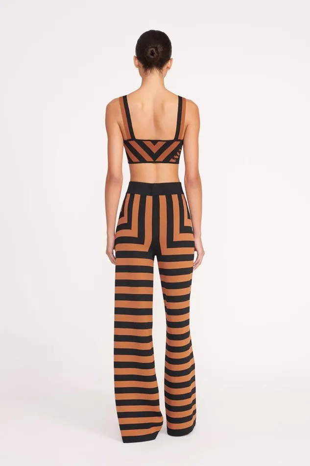 STAUD Tops STAUD ZOLA TOP BLACK TAN SEASHORE STRIPE 8211 Women STAUD Tops STAUD ZOLA TOP BLACK TAN SEASHORE STRIPE 8211 Women