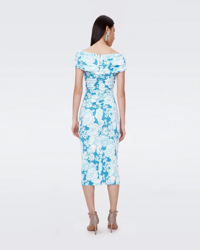 Stephen Dress June Bloom Blue Women DVF Dresses