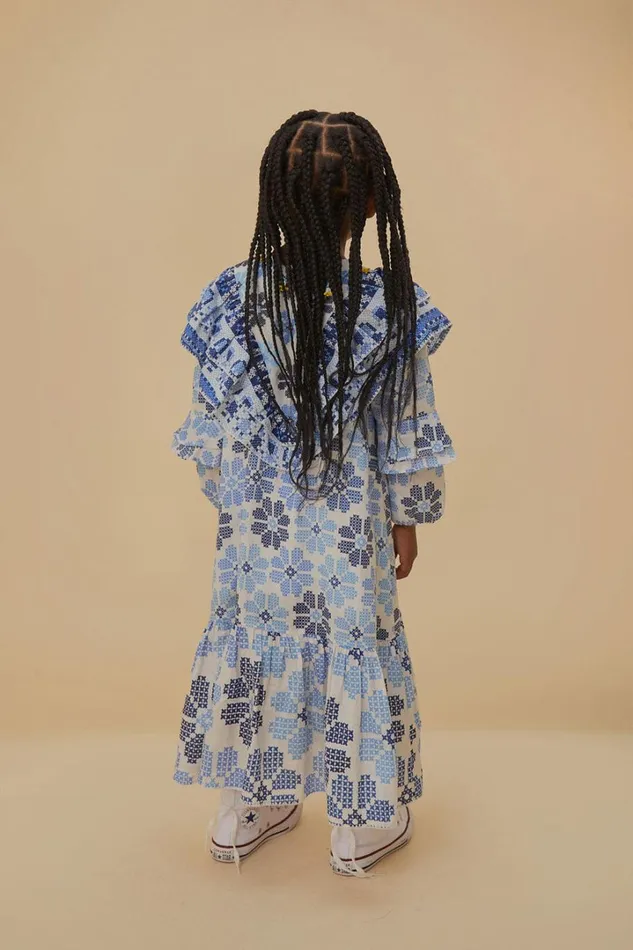 Stitched Flowers Kids Dress Women FARM Rio Gifts