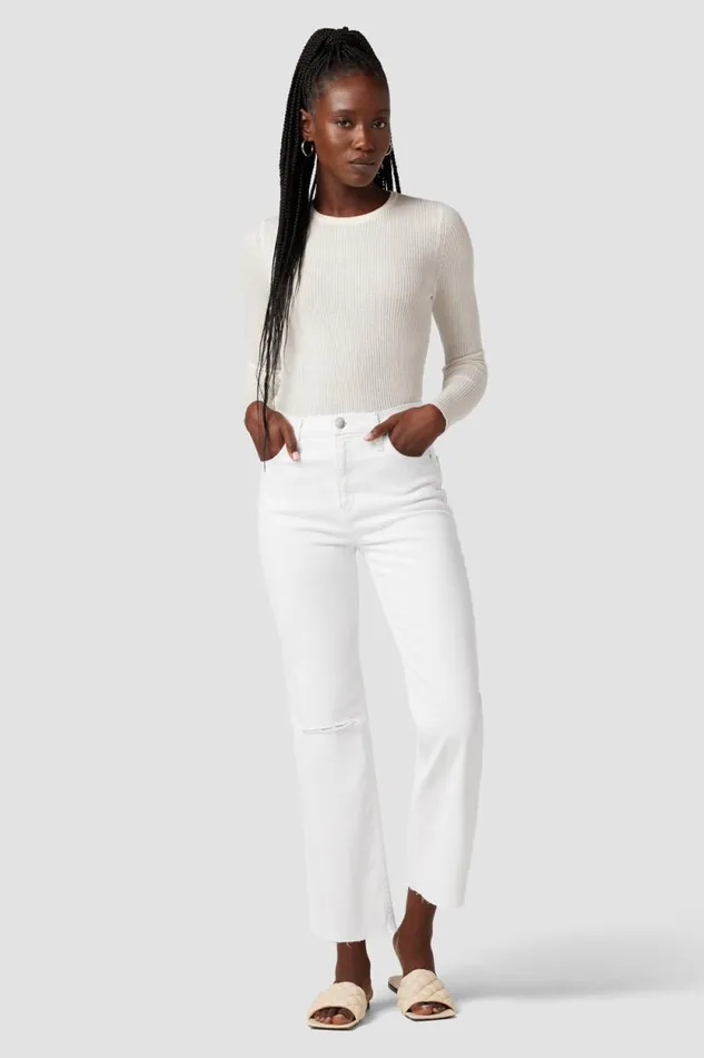 Straight Women Hudson Jeans Remi HighRise Straight Crop Jean Destructed White Shadow Straight Women Hudson Jeans Remi HighRise Straight Crop Jean Destructed White Shadow