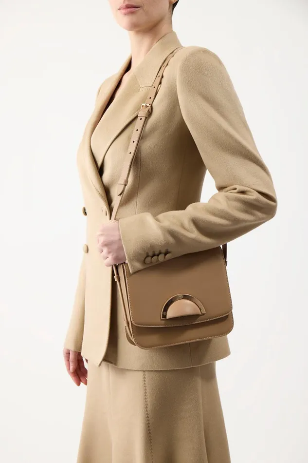 Suits Women Gabriela Hearst Stephanie Blazer In Camel Winter Silk