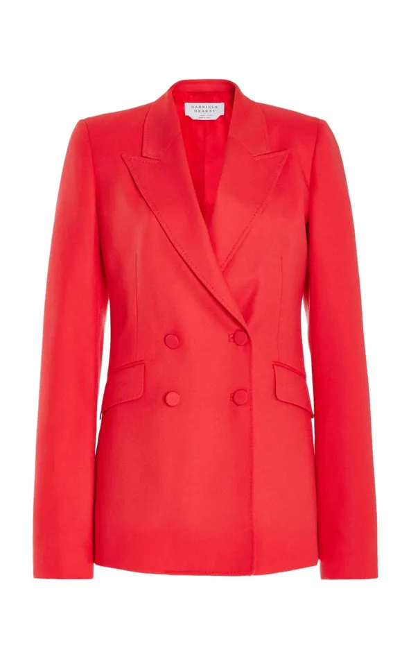 Suits Women Gabriela Hearst Stephanie Blazer In Red Topaz Superfine Wool