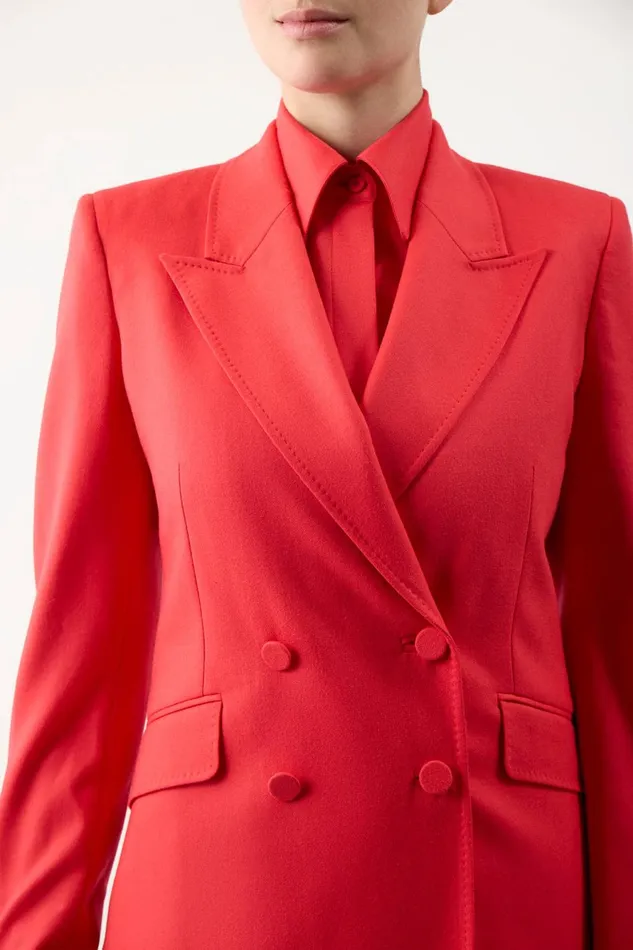 Suits Women Gabriela Hearst Stephanie Blazer In Red Topaz Superfine Wool
