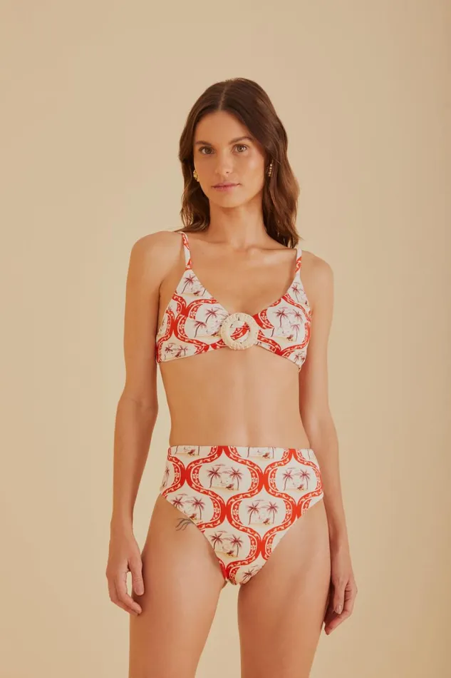 Summer Beach Triangle Top Women FARM Rio Crop Tops