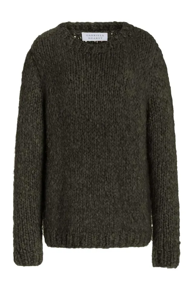 Sweaters and Turtlenecks Women Gabriela Hearst Lawrence Knit Sweater In Olive Welfat Cashmere Sweaters and Turtlenecks Women Gabriela Hearst Lawrence Knit Sweater In Olive Welfat Cashmere