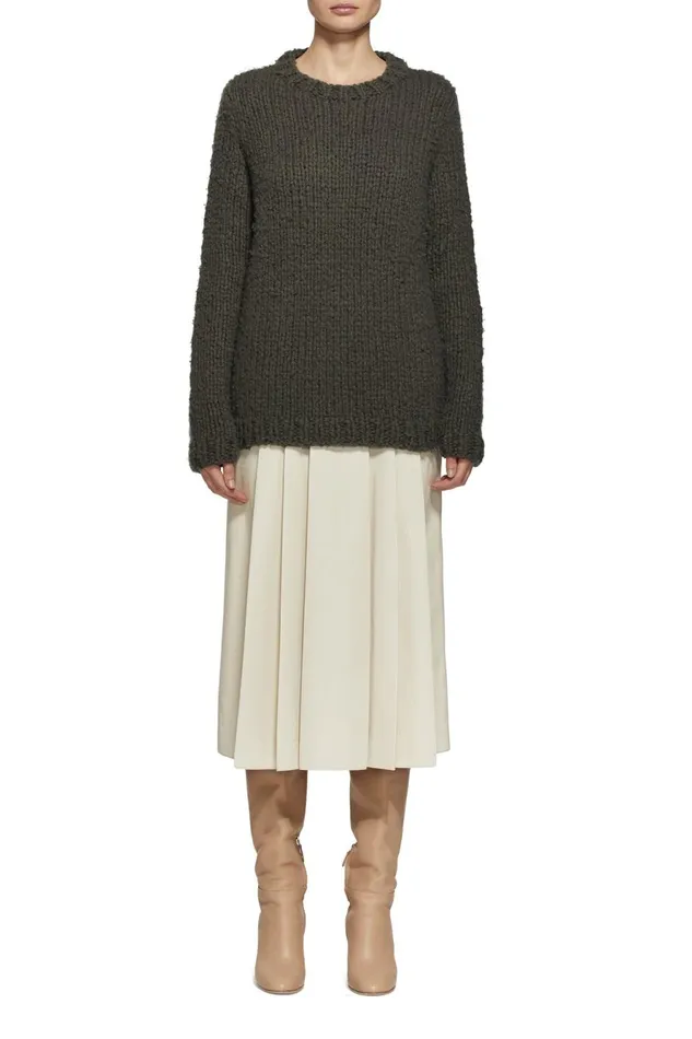 Sweaters and Turtlenecks Women Gabriela Hearst Lawrence Knit Sweater In Olive Welfat Cashmere Sweaters and Turtlenecks Women Gabriela Hearst Lawrence Knit Sweater In Olive Welfat Cashmere