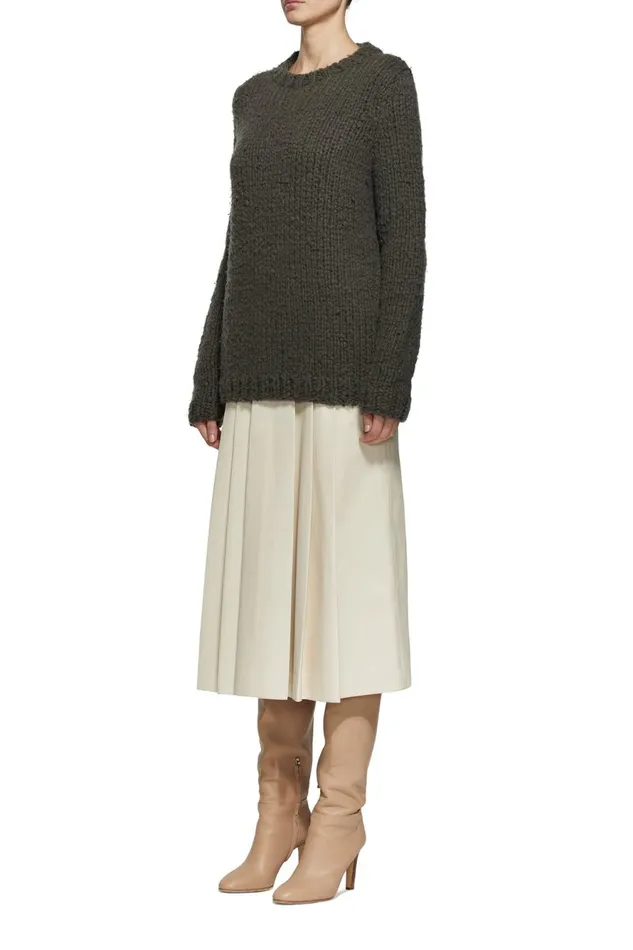 Sweaters and Turtlenecks Women Gabriela Hearst Lawrence Knit Sweater In Olive Welfat Cashmere Sweaters and Turtlenecks Women Gabriela Hearst Lawrence Knit Sweater In Olive Welfat Cashmere