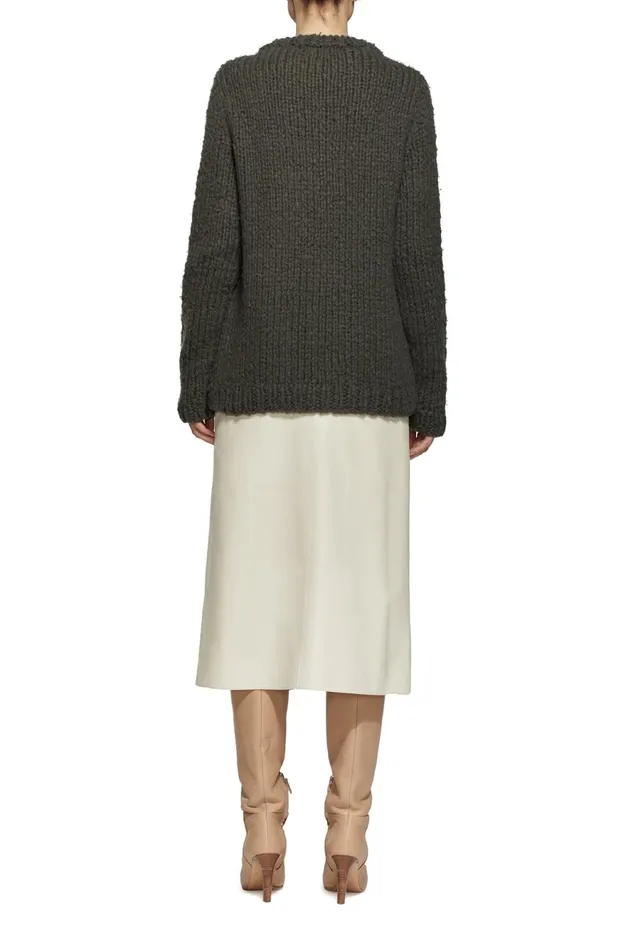 Sweaters and Turtlenecks Women Gabriela Hearst Lawrence Knit Sweater In Olive Welfat Cashmere Sweaters and Turtlenecks Women Gabriela Hearst Lawrence Knit Sweater In Olive Welfat Cashmere