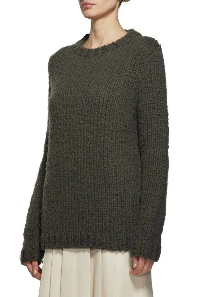 Sweaters and Turtlenecks Women Gabriela Hearst Lawrence Knit Sweater In Olive Welfat Cashmere Sweaters and Turtlenecks Women Gabriela Hearst Lawrence Knit Sweater In Olive Welfat Cashmere