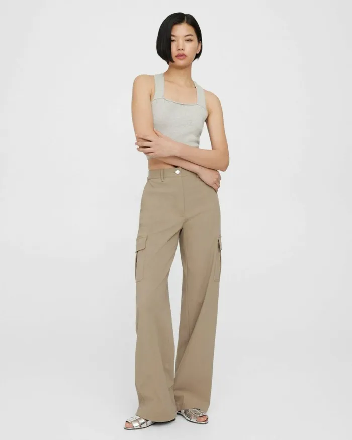 Sweaters Cardigans Women Theory Cropped Tank Top In CottonCashmere Light Heather Grey Sweaters Cardigans Women Theory Cropped Tank Top In CottonCashmere Light Heather Grey