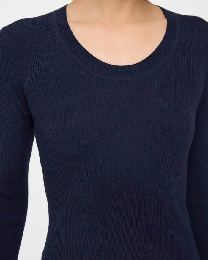 Sweaters Cardigans Women Theory Scoop Neck Sweater In Regal Wool Deep Navy Sweaters Cardigans Women Theory Scoop Neck Sweater In Regal Wool Deep Navy