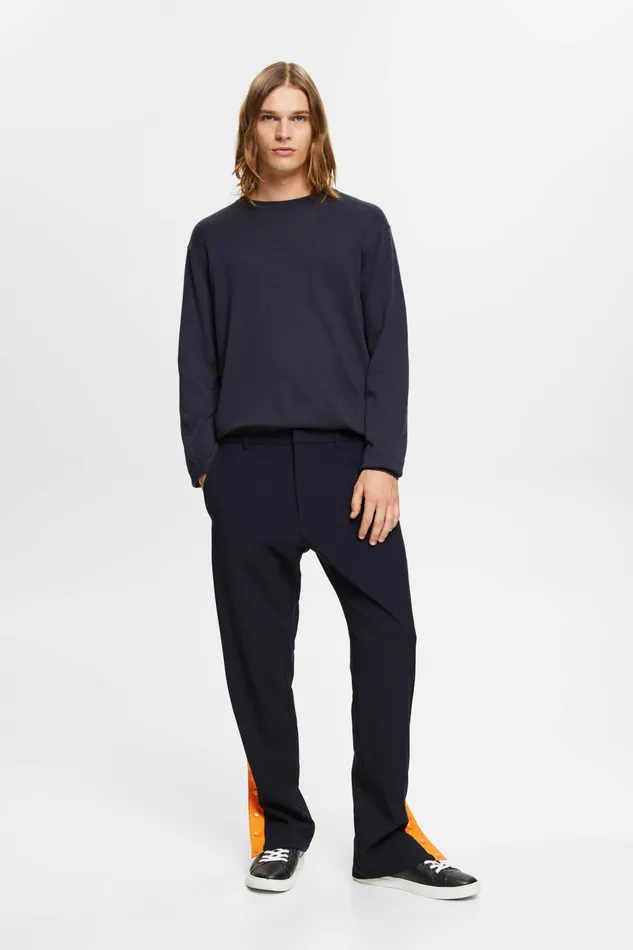 Sweaters Men Esprit Fine Knit Jumper Navy