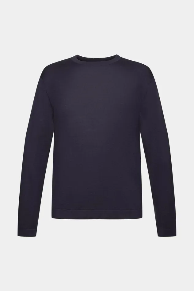 Sweaters Men Esprit Fine Knit Jumper Navy