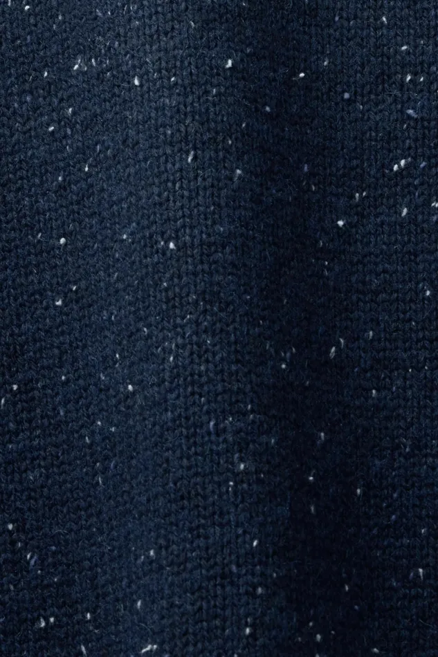 Sweaters Men Esprit WoolBlend Mockneck Sweater Petrol Blue