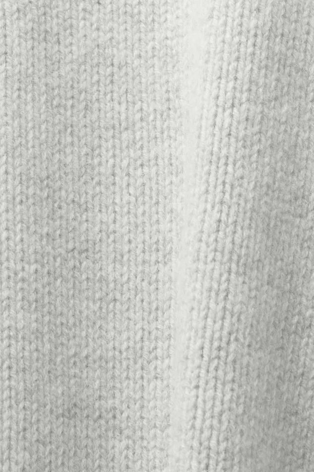 Sweaters Men Esprit Wool Cashmere Logo Sweater Light Grey