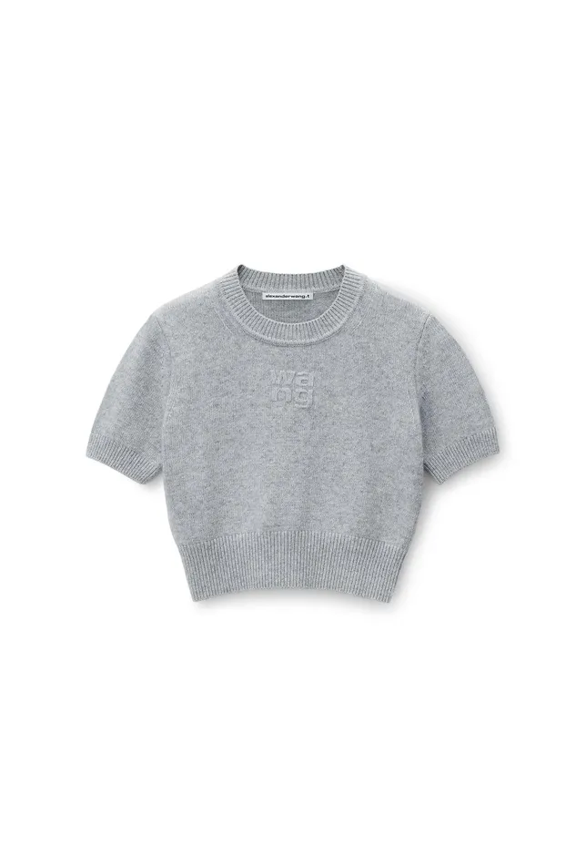 Sweaters Women Alexander Wang Short Sleeve Cropped Pullover