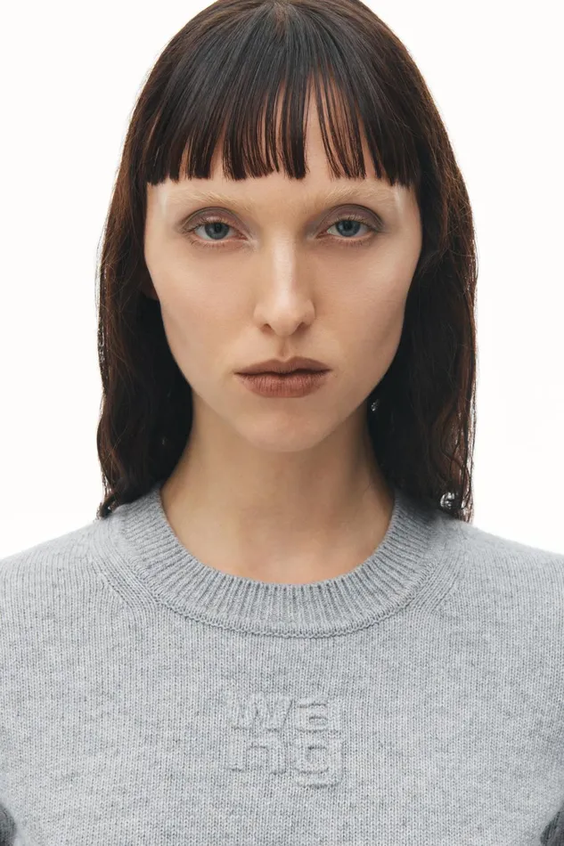 Sweaters Women Alexander Wang Short Sleeve Cropped Pullover