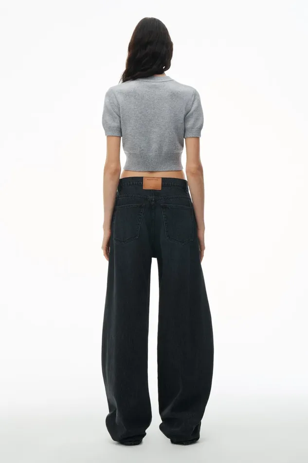 Sweaters Women Alexander Wang Short Sleeve Cropped Pullover