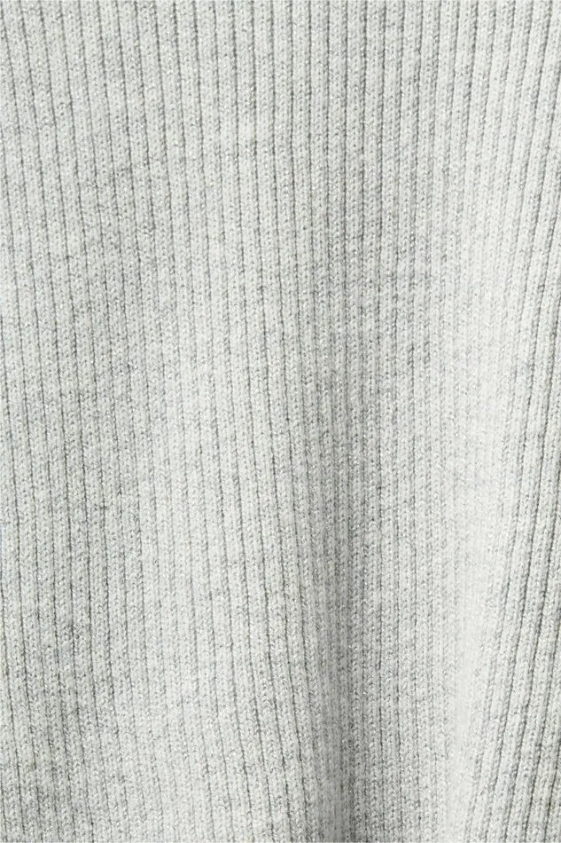Sweaters Women Esprit Twisted Back Metallic Sweater Silver