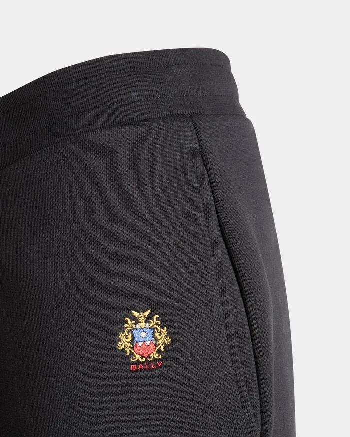 Sweatpants With A Bally Crest Logo In Navy Blue Cotton Men Bally Tracksuits