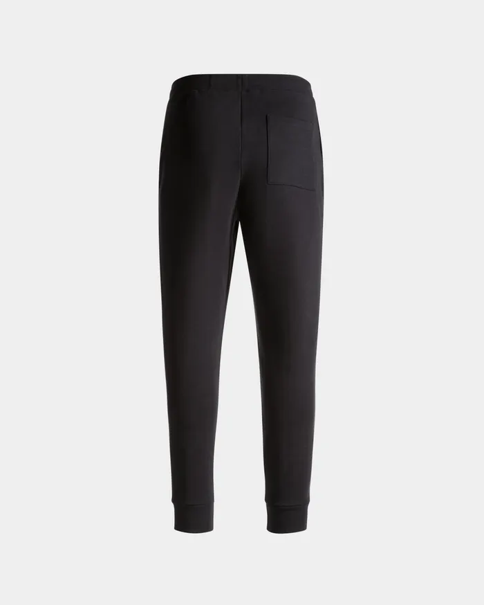 Sweatpants With A Bally Crest Logo In Navy Blue Cotton Men Bally Tracksuits