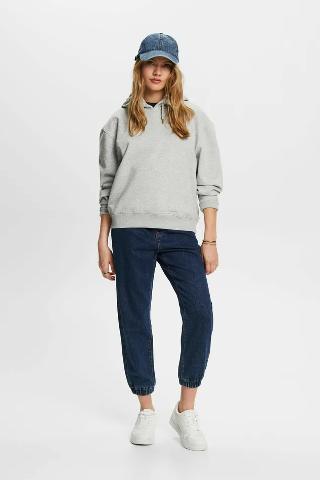 Sweatshirts Hoodies Women Esprit Oversized Hoodie Light Grey