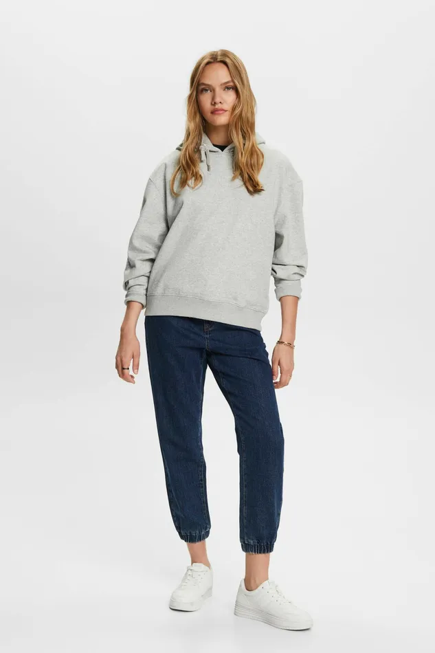 Sweatshirts Hoodies Women Esprit Oversized Hoodie Light Grey