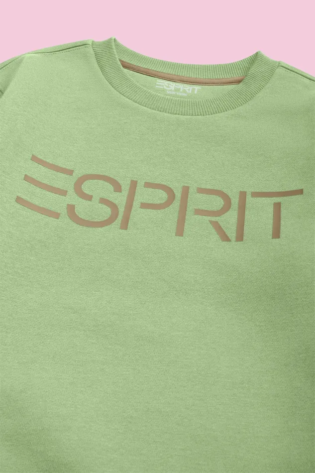 Sweatshirts Kids Esprit Logo Crewneck Sweatshirt Light Green