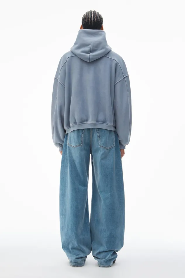 Sweatshirts MenWomen Alexander Wang Oversize Star LogoPrint ZipUp Hoodie