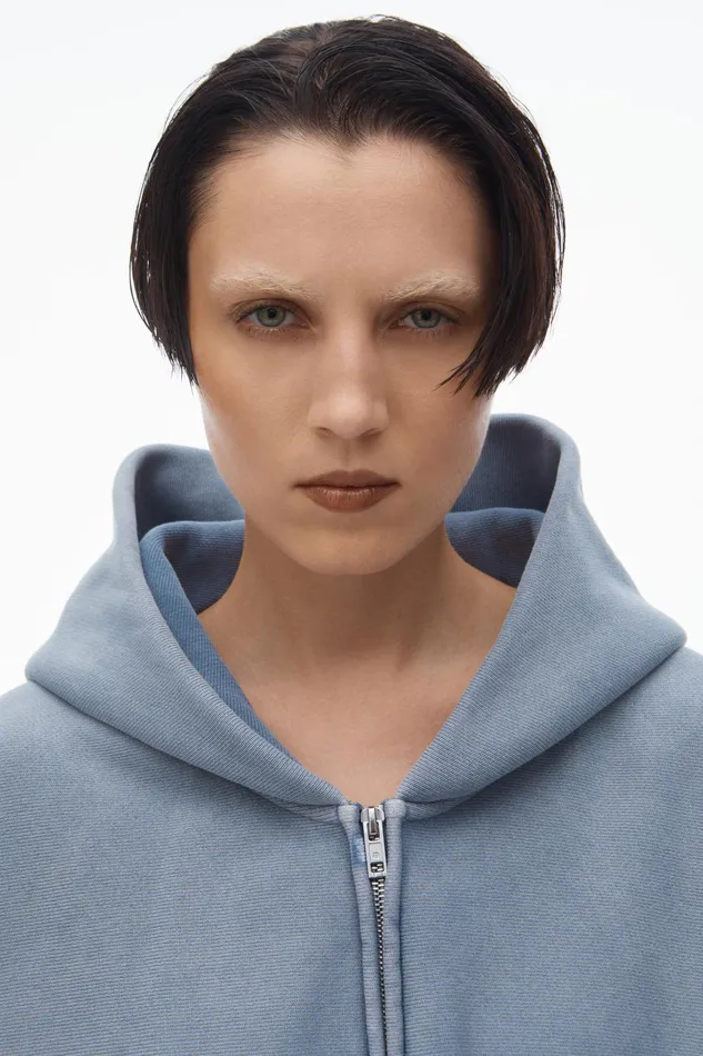 Sweatshirts MenWomen Alexander Wang Oversize Star LogoPrint ZipUp Hoodie