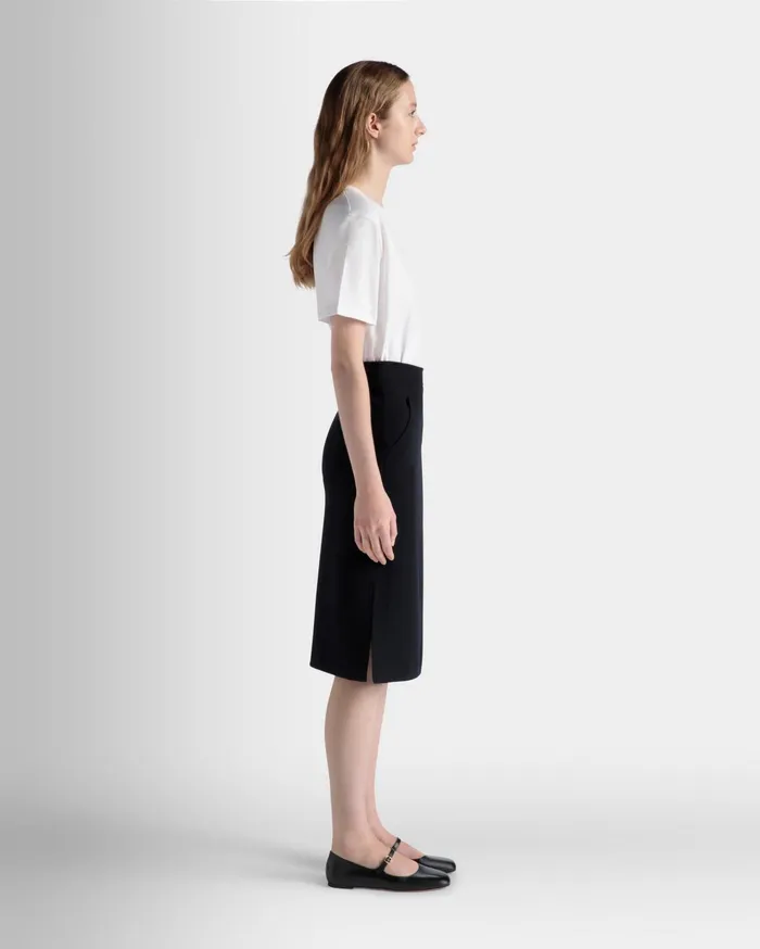 TShirt With Bally Crest Logo In White Cotton Women Bally Shirts and TShirts