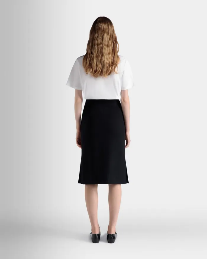 TShirt With Bally Crest Logo In White Cotton Women Bally Shirts and TShirts