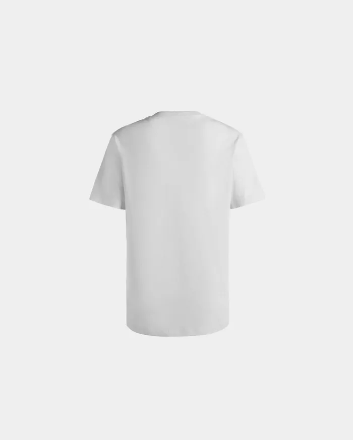 TShirt With Bally Crest Logo In White Cotton Women Bally Shirts and TShirts