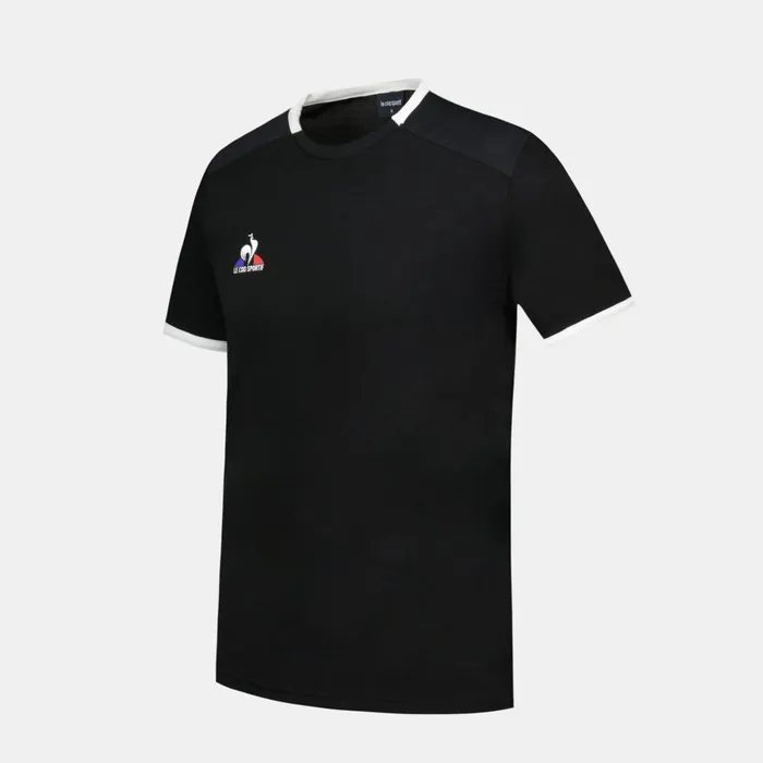 Tshirts And Tops Men Le Coq Sportif Tennis TShirt Black Tshirts And Tops Men Le Coq Sportif Tennis TShirt Black