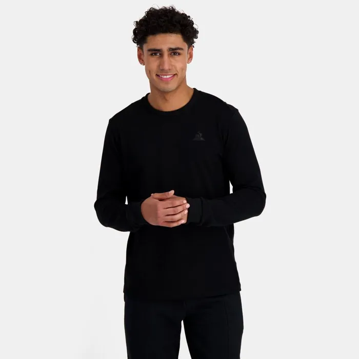 Tshirts And Tops Men Le Coq Sportif Ton Sur Ton LongSleeve TShirt Black